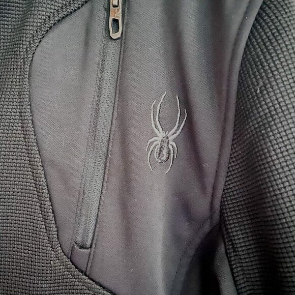 Spyder Men's Black Full Zip Long Sleev JAcket - Picture 2 of 7
